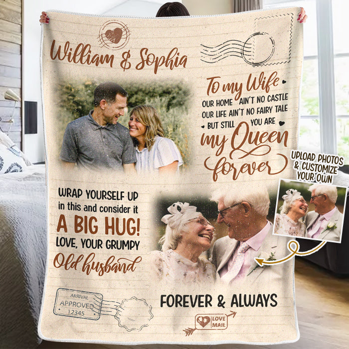 Considérez cela comme un gros câlin - Couverture personnalisée - Télécharger une image, cadeau pour couple, mari et femme, anniversaire, fiançailles, mariage, cadeau de mariage, cadeau de Noël