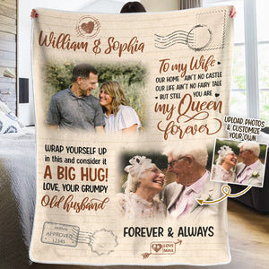 Considérez cela comme un gros câlin - Couverture personnalisée - Télécharger une image, cadeau pour couple, mari et femme, anniversaire, fiançailles, mariage, cadeau de mariage, cadeau de Noël
