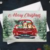 Joyeux Noël, meilleurs vœux de la famille ! Carte postale personnalisée pour chien et chat, cartes de vœux ! Cadeau de Noël pour propriétaires et amoureux des animaux.