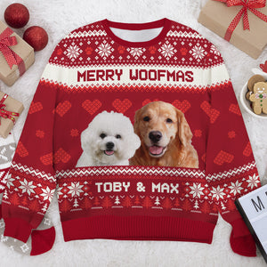 Joyeux Noël - Sweat-shirt de Noël unisexe personnalisé, en laine, imprimé intégral - Télécharger une image, cadeau pour les amoureux des animaux, cadeau de Noël