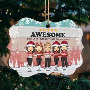 Excellents amis recommanderaient - Décoration de Noël en bois personnalisée en forme de Benelux - Collègue, bureau, appréciation des employés, cadeau d'adieu, ami de travail, amitié entre collègues