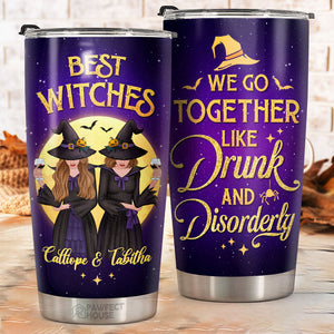 Meilleures sorcières - Nous allons ensemble comme ivres et désordonnés - Gobelet personnalisé - Cadeau pour meilleure amie, meilleure amie, sœur, cadeau d'anniversaire pour meilleure amie et amie, cadeau d'Halloween