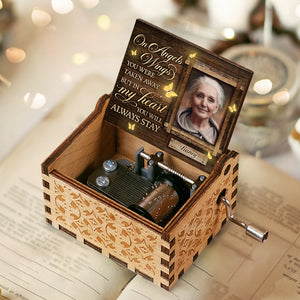 Dans mon cœur, tu resteras toujours - Boîte à musique personnalisée - Télécharger une image, un cadeau commémoratif, un cadeau de condoléances