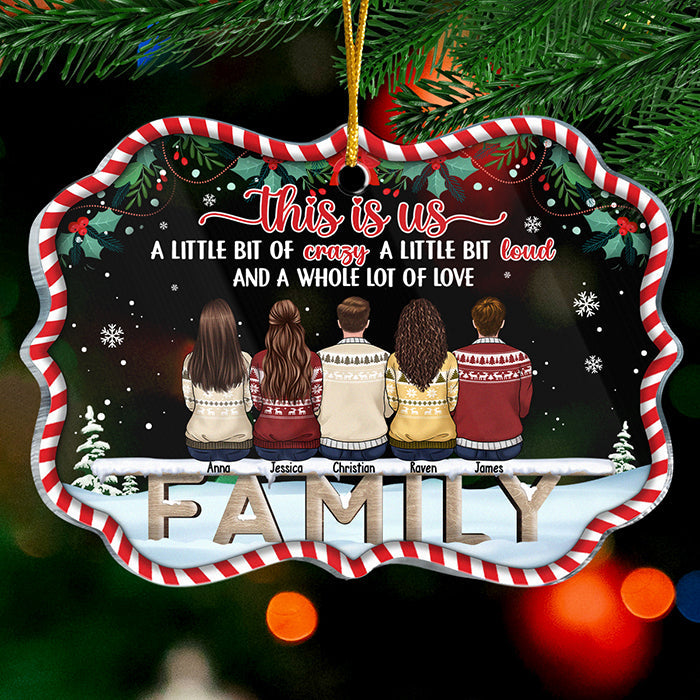 Beaucoup d'amour - Décoration de Noël personnalisée en acrylique en forme de Benelux - Cadeau pour la famille, cadeau de Noël