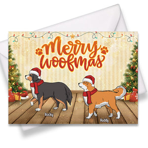 Joyeux Noël ! Carte postale personnalisée pour chien, cartes de vœux, cadeau de Noël pour propriétaires et amoureux des animaux.