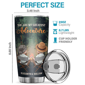 Dès que je t'ai vu, j'ai su qu'une aventure allait se produire - Gobelet personnalisé - Cadeau pour couple, mari et femme, anniversaire, fiançailles, mariage, cadeau de mariage