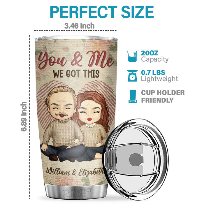 Heureux de s'ennuyer les uns les autres et toujours aussi forts - Gobelet personnalisé - Cadeau pour couple, mari et femme, anniversaire, fiançailles, mariage, cadeau de mariage