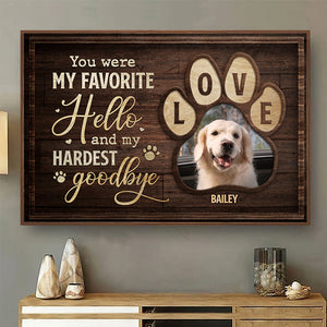 Tu étais mon préféré ! Bonjour ! Affiche horizontale personnalisée ! Télécharger une image, cadeau pour les amoureux des animaux