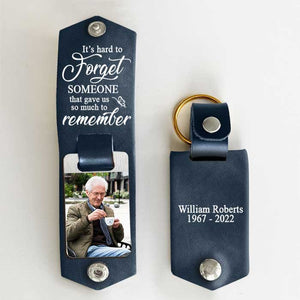 Tu nous as tant donné - Porte-clés personnalisé en cuir PU - Télécharger une image, Cadeau commémoratif, Cadeau de condoléances