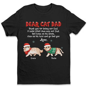 Merci d'être papa chat - T-shirt unisexe personnalisé, sweat à capuche, sweat-shirt - Cadeau de Noël pour les propriétaires d'animaux et les amoureux des animaux