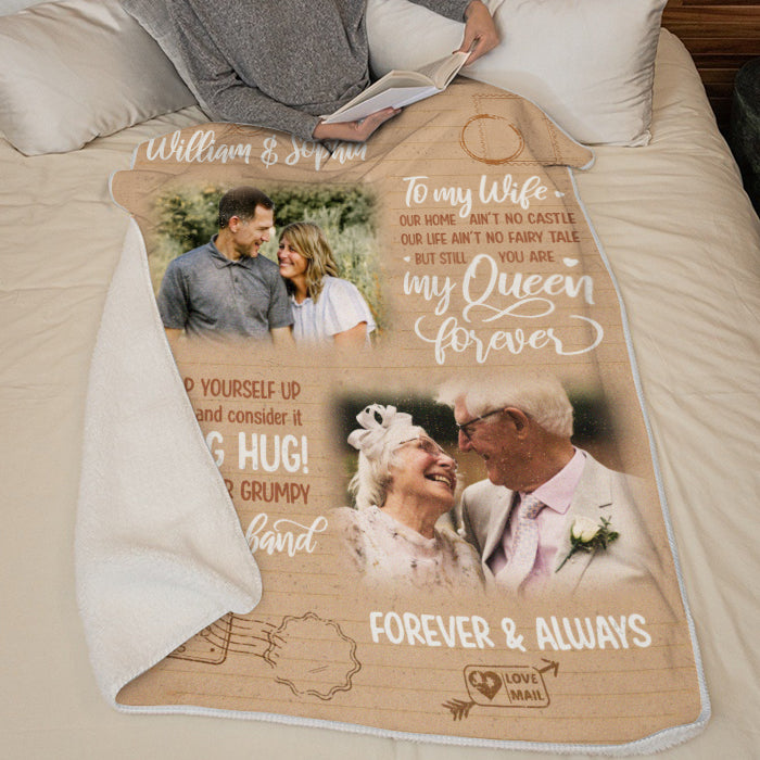 Considérez cela comme un gros câlin - Couverture personnalisée - Télécharger une image, cadeau pour couple, mari et femme, anniversaire, fiançailles, mariage, cadeau de mariage, cadeau de Noël
