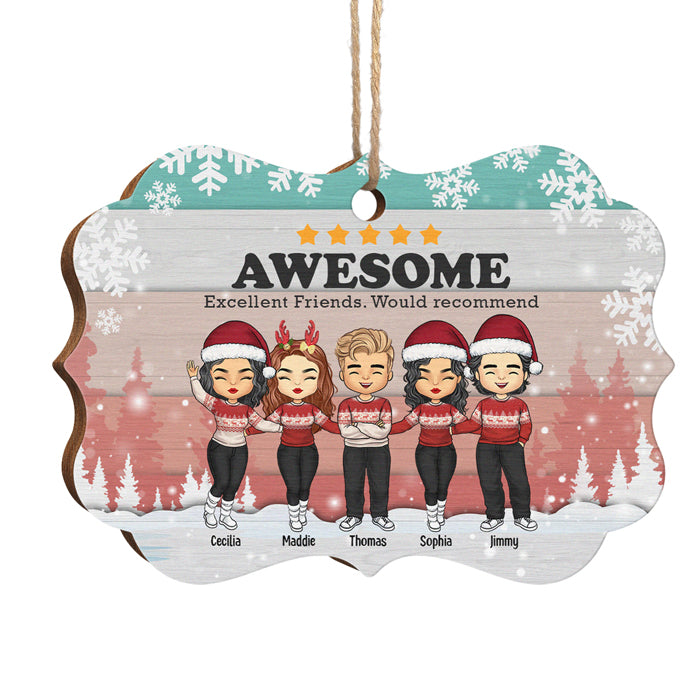 Excellents amis recommanderaient - Décoration de Noël en bois personnalisée en forme de Benelux - Collègue, bureau, appréciation des employés, cadeau d'adieu, ami de travail, amitié entre collègues