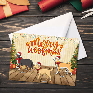 Joyeux Noël ! Carte postale personnalisée pour chien, cartes de vœux, cadeau de Noël pour propriétaires et amoureux des animaux.