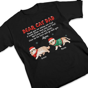 Merci d'être papa chat - T-shirt unisexe personnalisé, sweat à capuche, sweat-shirt - Cadeau de Noël pour les propriétaires d'animaux et les amoureux des animaux