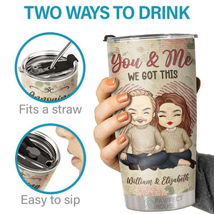 Heureux de s'ennuyer les uns les autres et toujours aussi forts - Gobelet personnalisé - Cadeau pour couple, mari et femme, anniversaire, fiançailles, mariage, cadeau de mariage