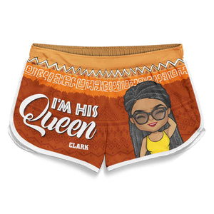 Je suis son roi - Short de plage personnalisé pour couple - Cadeau pour couple, mari et femme