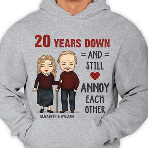 Tant d'années passées - T-shirt unisexe personnalisé, sweat à capuche - Cadeau pour couple, mari et femme