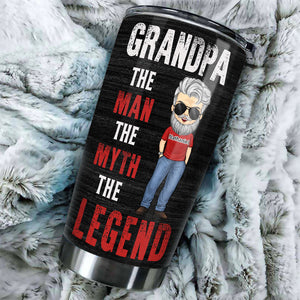 Papa Grand-père Le Mythe La Légende - Cadeau pour papa, grand-père - Gobelet personnalisé