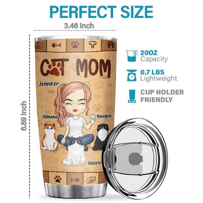 Il était une fois une fille qui aimait vraiment les chats, c'était moi - Gobelet personnalisé - Cadeau pour les amoureux des chats, propriétaires de chats, cadeau pour chat, cadeau pour les amoureux des animaux