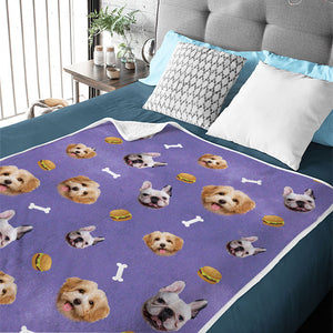 Adorables animaux et icônes de fruits - Couverture personnalisée - Télécharger une image, cadeau pour les amoureux des animaux, cadeau de Noël