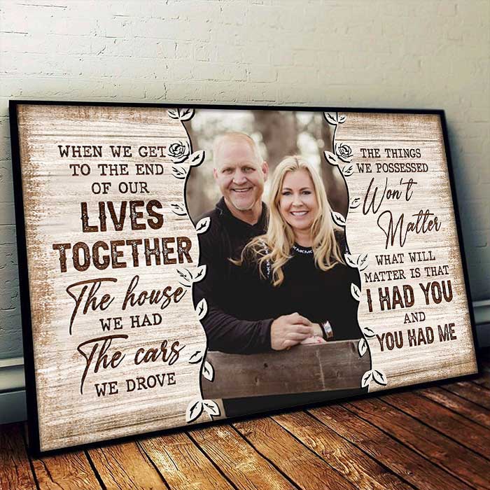 Je t'ai eu et tu m'as eu - Affiche horizontale personnalisée - Télécharger une image, cadeau pour couple, mari et femme