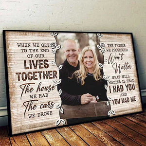 Je t'ai eu et tu m'as eu - Affiche horizontale personnalisée - Télécharger une image, cadeau pour couple, mari et femme