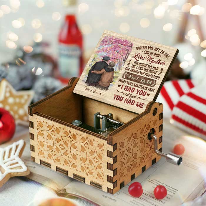 La maison que nous avions n'aura plus d'importance - Boîte à musique personnalisée - Cadeau pour couple, mari et femme