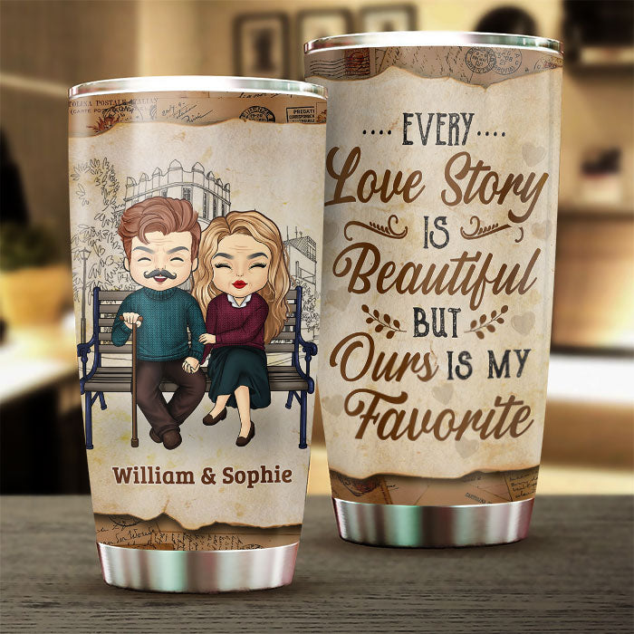 Our Love Story Is My Favorite - Gift For Couples, Personalized Tumbler.