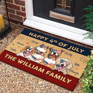 Happy American Independence Day - 4th Of July - Funny Personalized Pet Decorative Mat (Cat & Dog).