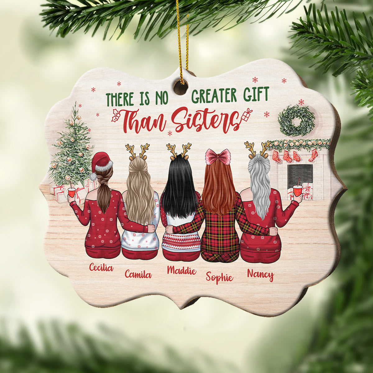 Because Of You I Laugh A Little Harder, Cry A Little Less And Smile A Lot More - Personalized Shaped Ornament.