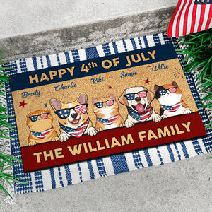Happy American Independence Day - 4th Of July - Funny Personalized Pet Decorative Mat (Cat & Dog).