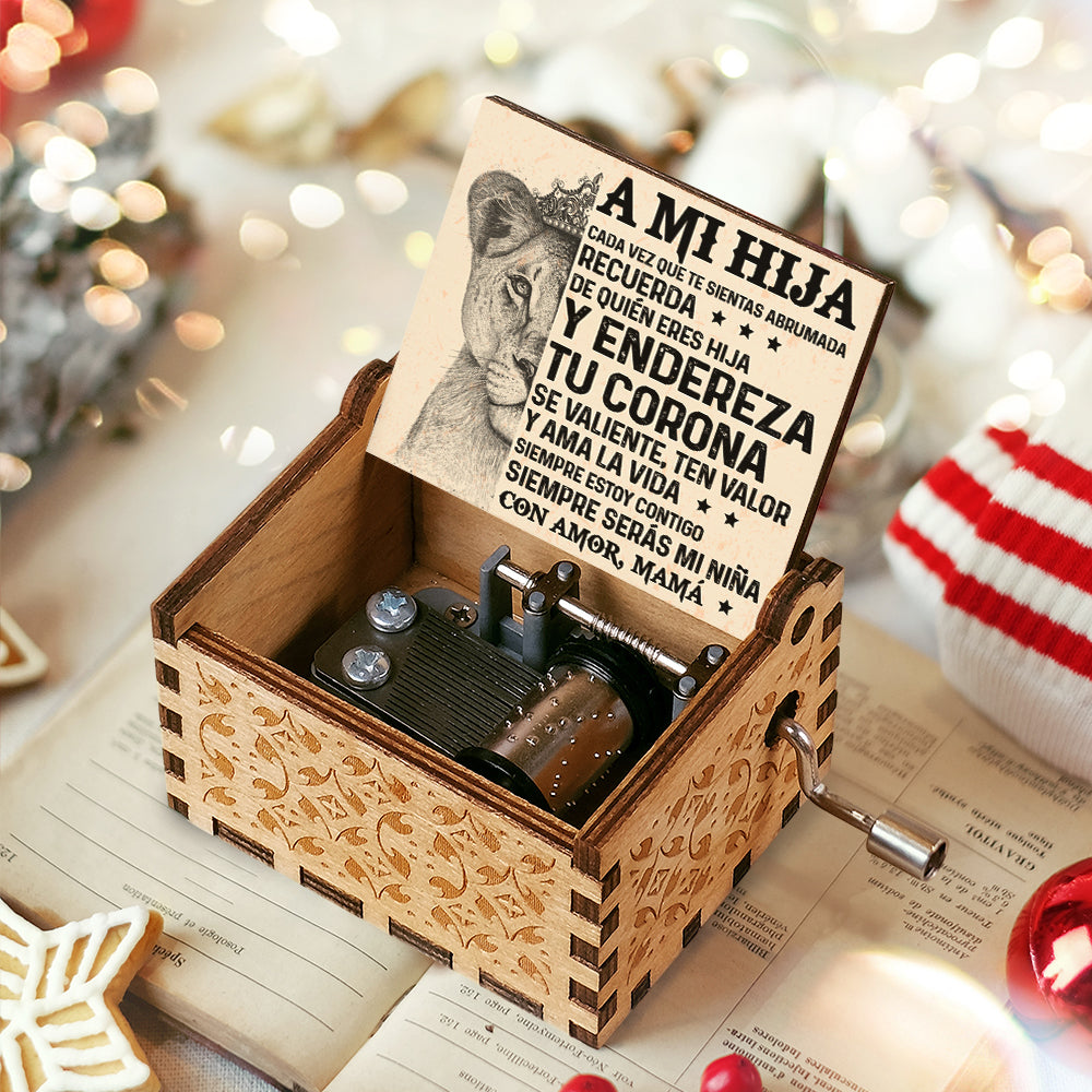A Mi Hija Con Amor - Caja De Música - Regalo Para Hija Espagnol