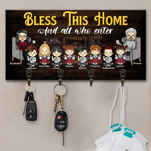 Que Dieu bénisse cette maison chaleureuse et tous ceux qui y entrent ! Porte-clés personnalisé, porte-clés, cadeau pour couples, mari et femme