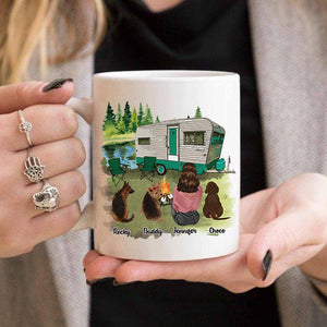 Dogs & Camping Make Me Happy - Personalized Mug.