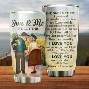 Je t'aime pour toujours et à jamais - Gobelet personnalisé - Cadeau pour couple, mari et femme