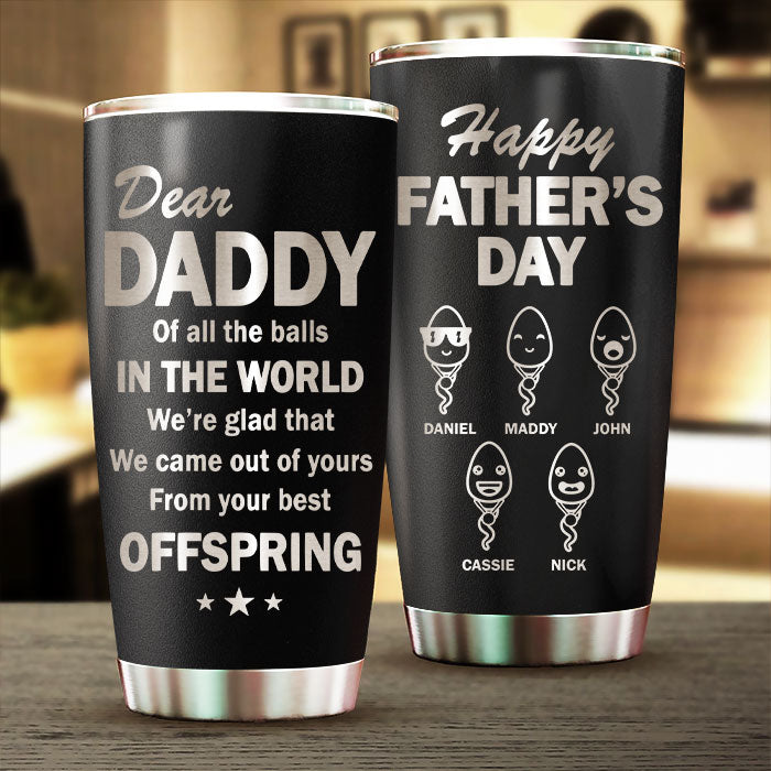 Votre meilleur enfant - Gobelet personnalisé gravé au laser - Cadeau pour papa, cadeau pour la fête des pères