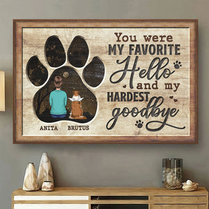 Ceux que nous aimons ne partent jamais - Affiche horizontale personnalisée - Cadeau pour les amoureux des animaux