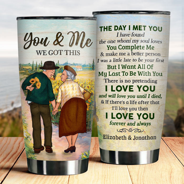 Je t'aime pour toujours et à jamais - Gobelet personnalisé - Cadeau pour couple, mari et femme
