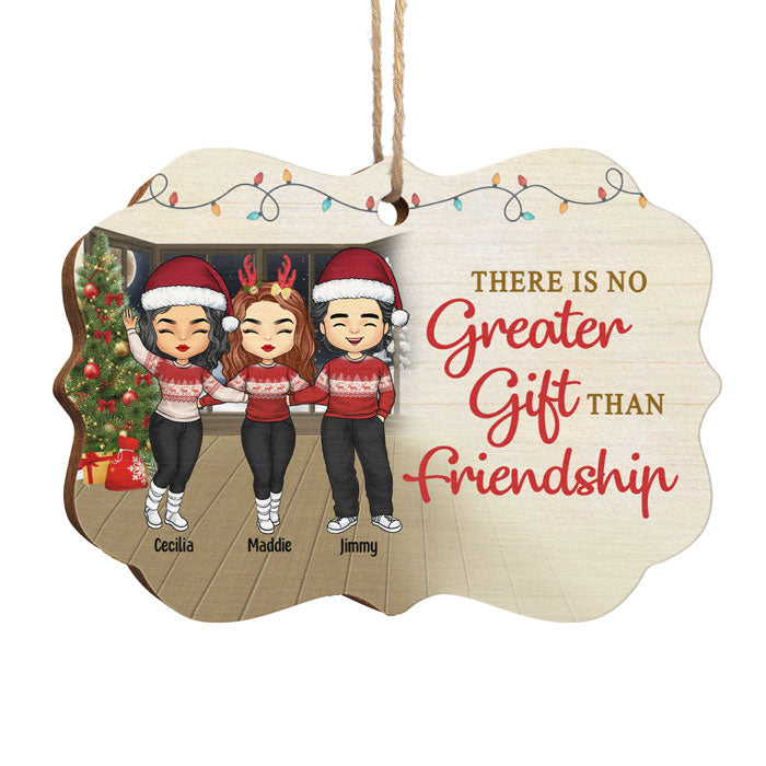 L'amitié est le plus beau des cadeaux - Décoration de Noël en bois personnalisée en forme de Benelux - Cadeau pour meilleure amie, meilleure amie, sœur, cadeau d'anniversaire pour meilleure amie et amie, cadeau de Noël