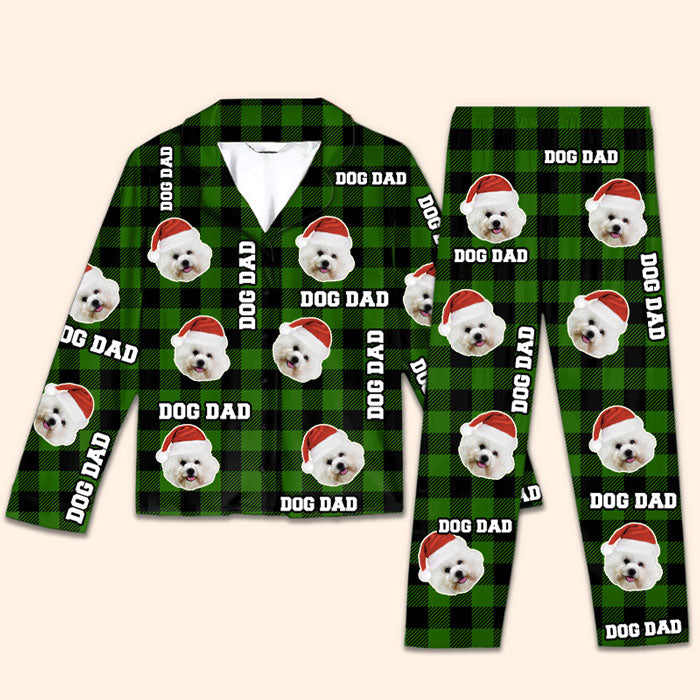 Joyeux Pawlidays, mon adorable petit chien ! Pyjama personnalisé avec photo du visage de votre chien ! Télécharger une image, cadeau de Noël pour les propriétaires et les amoureux des animaux.