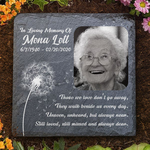 Invisible, inaudible, mais toujours proche - Pierre commémorative personnalisée - Télécharger une image, un cadeau commémoratif, un cadeau de condoléances