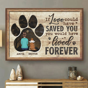 Ceux que nous aimons ne partent jamais - Affiche horizontale personnalisée - Cadeau pour les amoureux des animaux