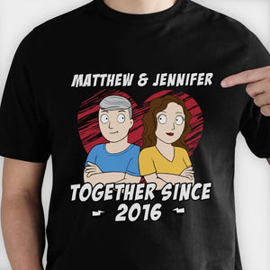 Ensemble depuis que le couple a les bras croisés - T-shirt personnalisé - Cadeau pour couple, mari et femme