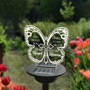 Tu resteras toujours dans nos cœurs - Lampe solaire de jardin commémorative personnalisée - Cadeau commémoratif, cadeau de sympathie
