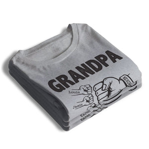 Meilleur grand-père du monde - T-shirt, sweat à capuche et sweat-shirt unisexe personnalisé pour la famille - Cadeau pour grand-père et grands-parents