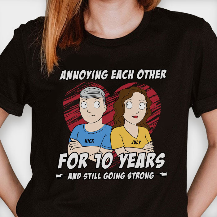 Couple agaçant, bras croisés - T-shirt personnalisé - Cadeau pour couple, mari et femme