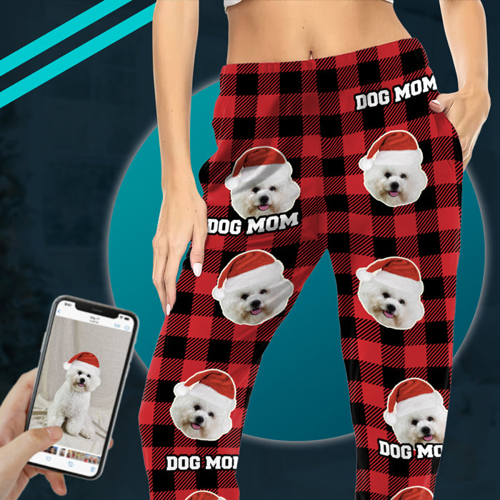 Joyeux Pawlidays, mon adorable petit chien ! Pyjama personnalisé avec photo du visage de votre chien ! Télécharger une image, cadeau de Noël pour les propriétaires et les amoureux des animaux.