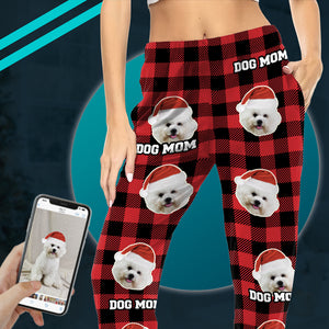 Joyeux Pawlidays, mon adorable petit chien ! Pyjama personnalisé avec photo du visage de votre chien ! Télécharger une image, cadeau de Noël pour les propriétaires et les amoureux des animaux.