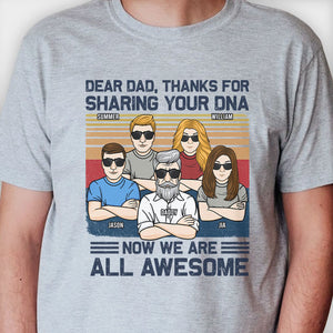 Merci d'avoir partagé votre ADN - T-shirt unisexe personnalisé - Cadeau pour papa