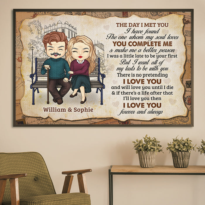 I Love You And Will Love You Until I Die - Gift For Couples, Personalized Horizontal Poster.